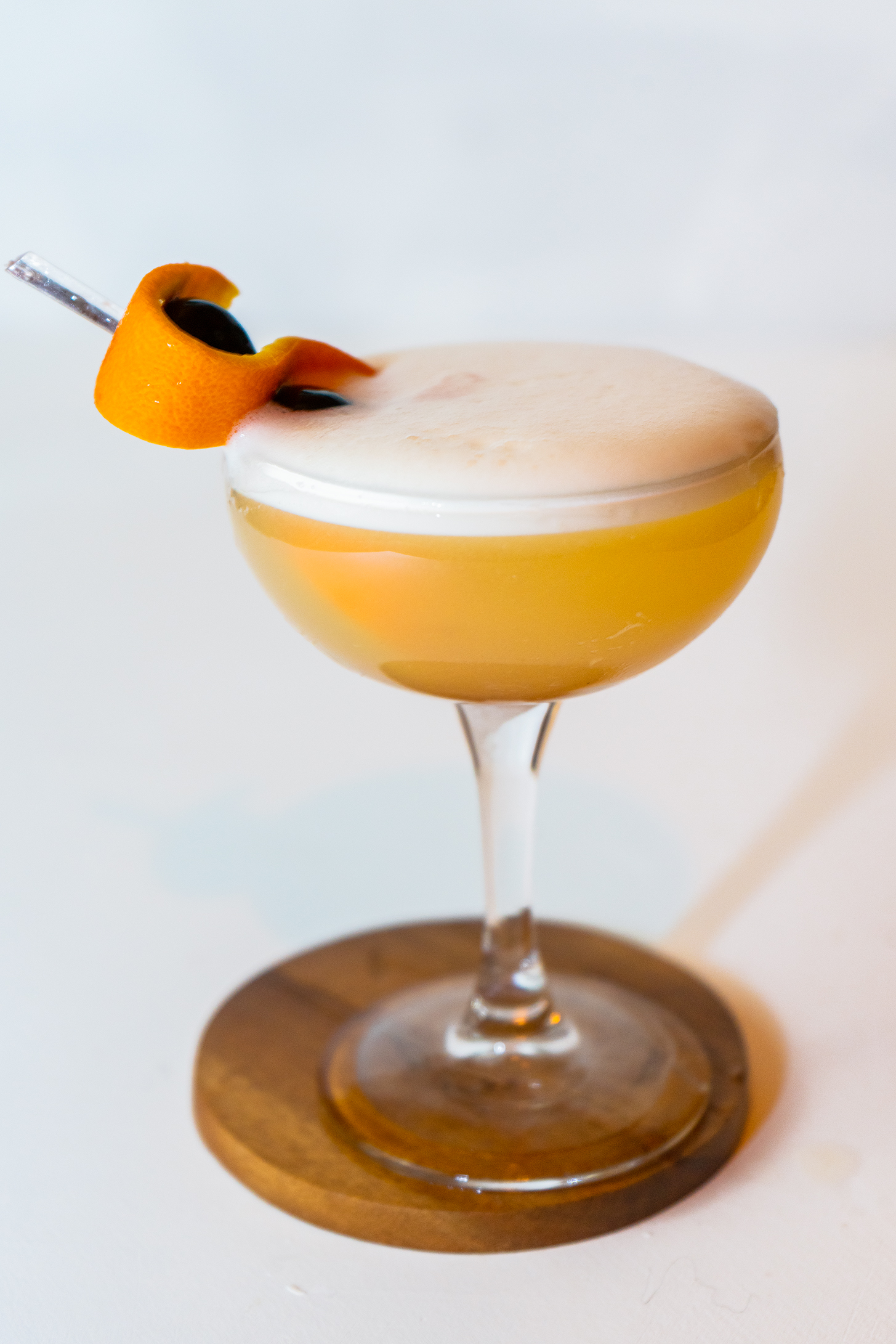 Boston Sour Cocktail With Garnish