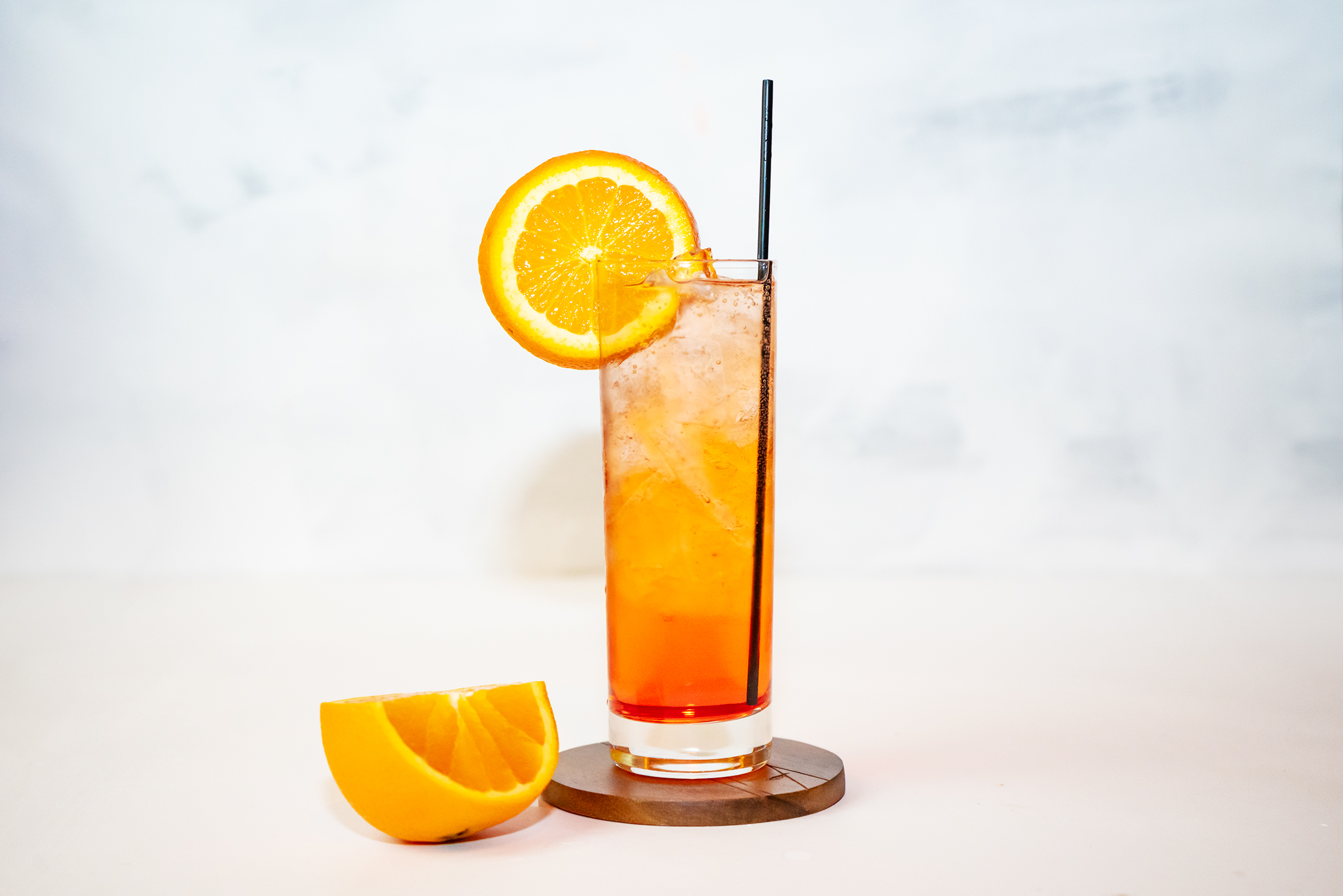 Spritz Veneziano Cocktail With Orange Garnish